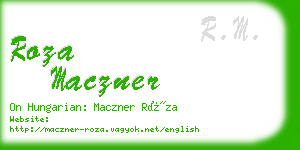 roza maczner business card